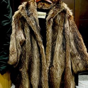 Raccoon 3/4 length coat